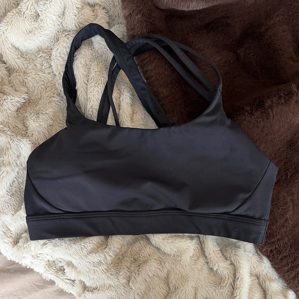 Athleta Black Strappy Sports Bra